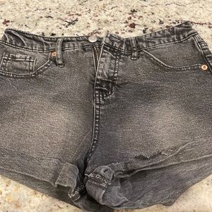 Size 6 black Jean shorts. Excellent condition.